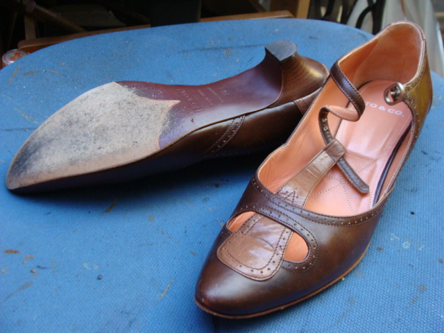 婦人サンダル型パンプス　靴底補強　ハーフソール補強　TO＆COのサムネイル